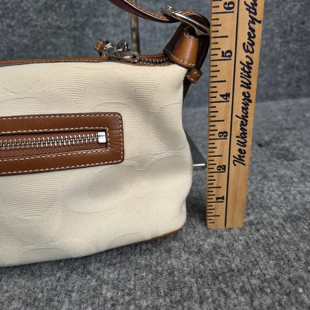 Coach Vintage Canvas Leather Bag Mini Sufflette Baguette Purse Patriotic y2k